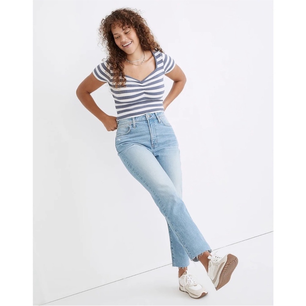 Madewell The Curvy Perfect Vintage Jean in Coney Wash: Destroyed ND630